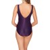  Illusionist Crossover Allover Slimming One-Piece Swimsuit, Pulm, 14