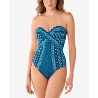Miraclesuit Mosaica Seville Tummy Control One-Piece Swimsuit, Blue, 16