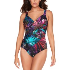 Miraclesuit Mystical Palms Revele Printed Underwire One Piece Swimsuit, Multi, 14