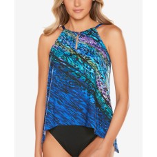 Miraclesuit Scheherazade Peephole Tankini Top, 12, Multicolor