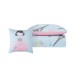  Paris Princess Twin 3 Piece Quilt Set, Blue/Pink