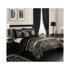 Nanshing Mollybee 7-Piece Comforter Set, Black, King