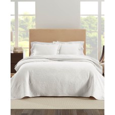 Nouvelle Home Raphaela European Matalasse Coverlet Set, Queen, White
