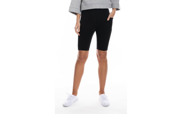  Women’s Pull-on Biker Shorts, Black, Medium