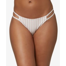 O’Neill Juniors’ Cardiff Lilia Striped Cheeky Bikini Bottoms, X-Large, Beige