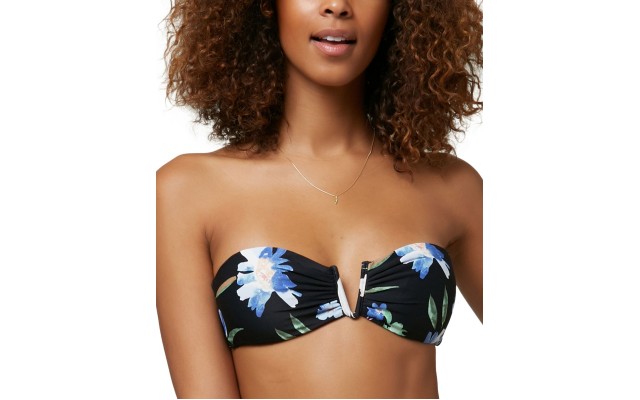 O’Neill Juniors’ Gold Coast Seabright Bandeau Bikini Top, Large, Black