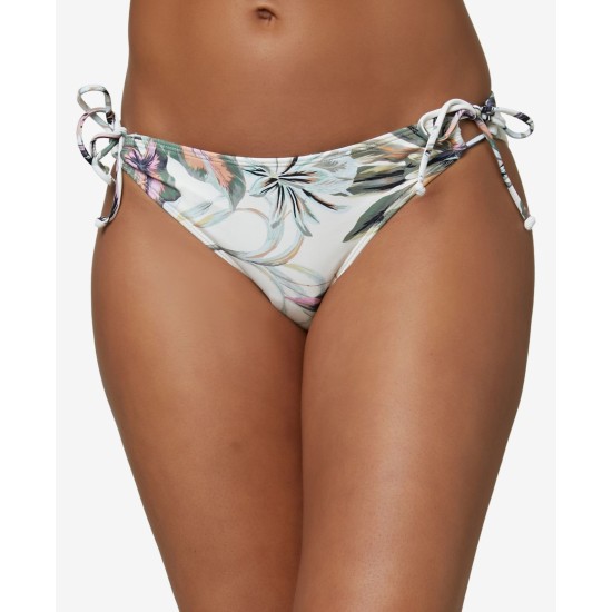 O’Neill Juniors’ Mina Aloha Floral Tie Bikini Bottoms, X-Small, Multicolor