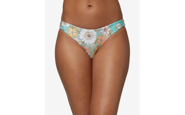 O’Neill Juniors’ Nazare Wildflower Printed Bikini Bottoms, Large, Multicolor