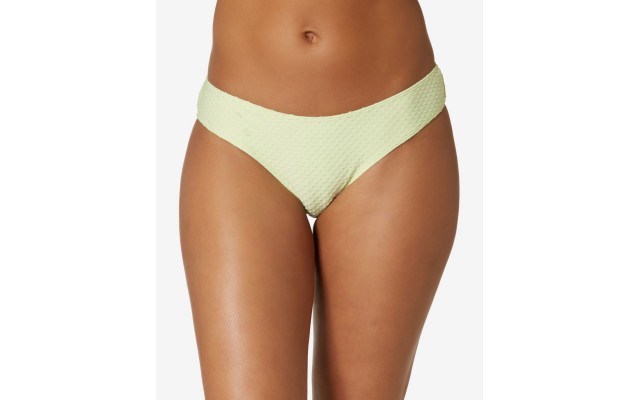 O’Neill Juniors’ Rockley Saltwater Solids Textured Bikini Bottoms, X-Large, Dark Green