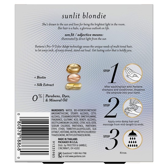  Sunlit Blondie Intensive Quenching Shots Treatment, for Color Treated Hair, 0.5 Fl Oz, 2 Pack