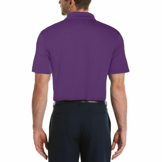  Men's Airflux Solid Polo Shirt, Purple, Small