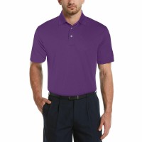 PGA TOUR Men's Airflux Solid Polo Shirt, Purple, Small