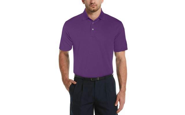  Men's Airflux Solid Polo Shirt, Purple, Small