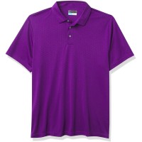 PGA TOUR Men’s Short-Sleeve Polo T-Shirt, Purple, Medium
