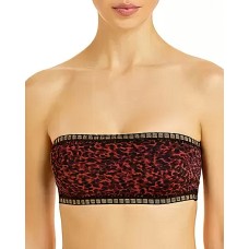 Platinum inspired by Solange Ferrarini Printed Crochet Bandeau Bikini Top