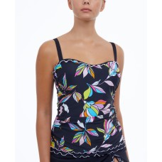 Profile by Gottex Monaco Printed D-Cup Tankini Top Women’s Swimsuit, Blac, 38