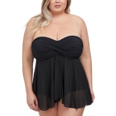 Profile by Gottex Plus Size Tutti Frutti Flyaway One-Piece Tummy-Control Swimsuit, Black, 16W