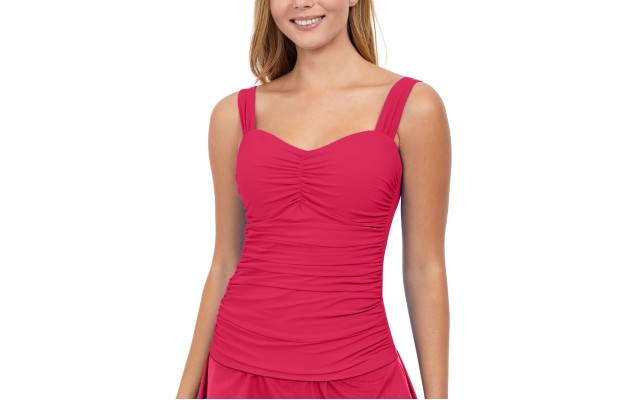  Tutti Frutti Tankini Swim Top with Underwire, Available in D Cup, Pink,40D