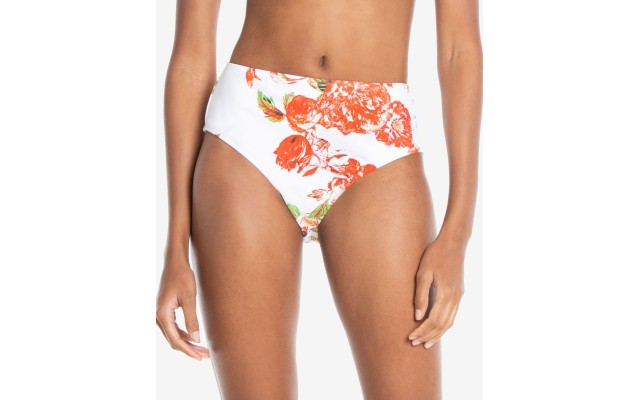  High-Waist Floral Bikini Bottoms, Small, Multicolor