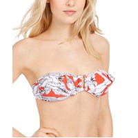 RACHEL Rachel Roy RACHEL Rachel Island Getaway Ruffle Bandeau Bikini Top, Small, Multicolor