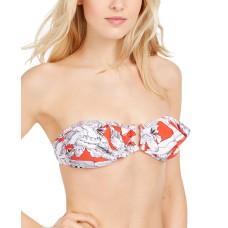 RACHEL Rachel Roy RACHEL Rachel Island Getaway Ruffle Bandeau Bikini Top, Small, Multicolor