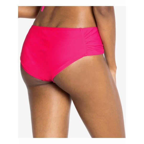  Ruched-Side Bikini Bottoms Women’s Swimsuit, Fuchsia, X-Large