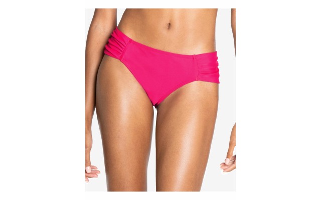  Ruched-Side Bikini Bottoms Women’s Swimsuit, Fuchsia, X-Large