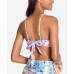  Snake-Print Bustier Bikini Top Women’s Swimsuit, Multi, M