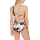 Rachel  Tropical-Print One-Shoulder Swimsuit, White Multi, X-Large