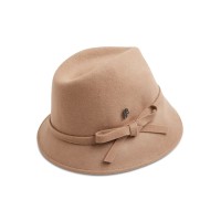 Raffaello Bettini Asymmetric Wool Felt Alpine Hat,Brown