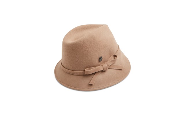  Asymmetric Wool Felt Alpine Hat,Brown