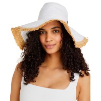 Raffaello Bettini Gros Grain Gardener Hat, White