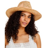 Raffaello Bettini Wide Brim Straw Hat, Brown