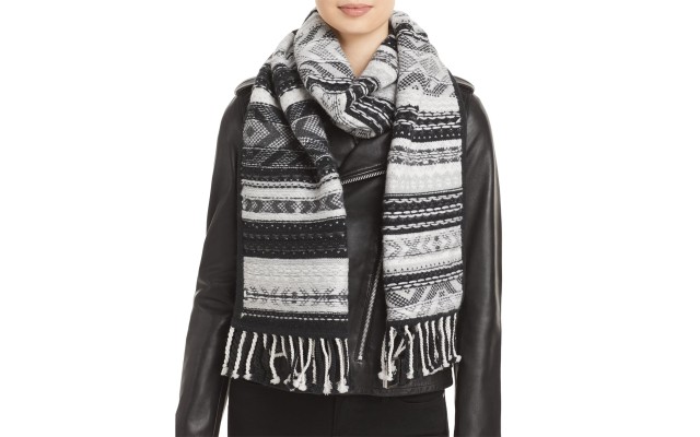 RAG & BONE Annalise Wool & Cashmere Scarf One size, Black