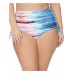  Curve Trendy Plus Size North Shore In The Shallows Printed Bikini Bottom, Multi, 18W