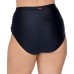  Trendy Plus Size Costa Bikini Bottoms, Black,14W