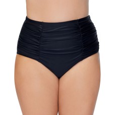 Raisins Curve Trendy Plus Size Costa Bikini Bottoms, Black,14W