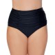  Trendy Plus Size Costa Bikini Bottoms, Black,14W