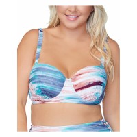 Raisins Curve Trendy Plus Size Lush In The Shallows Bra Bikini Top Women’s Swims, Multi. 16W