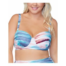 Raisins Curve Trendy Plus Size Lush In The Shallows Bra Bikini Top Women’s Swims, Multi. 16W