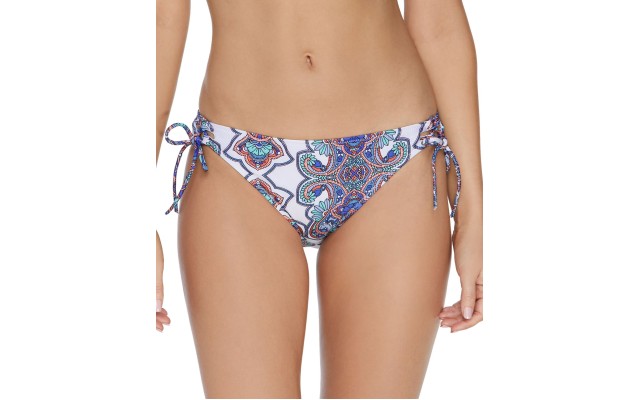  Juniors’ Golden Hour Printed Side-Tie Bikini Bottoms, Medium, Multicolor