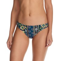 Raisins Juniors’ Mallorca Printed Lowrider Bikini Bottoms, X-Large, Multicolor