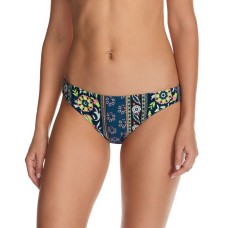 Raisins Juniors’ Mallorca Printed Lowrider Bikini Bottoms, X-Large, Multicolor