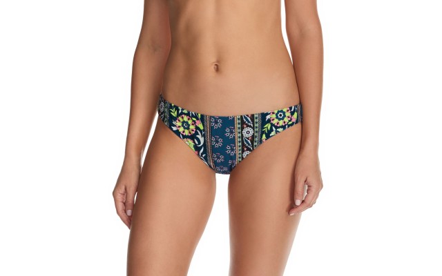  Juniors’ Mallorca Printed Lowrider Bikini Bottoms, X-Large, Multicolor