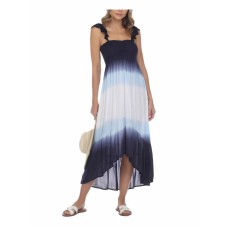 Raviya Ombre High-Low Cover-Up Dress Women’s Swimsuit, Small, Navy