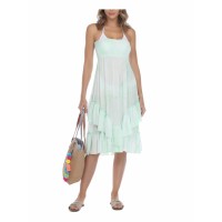 Raviya Ruffled Strapless Cover-Up Dress Women’s Swimsuit,  Green, Small