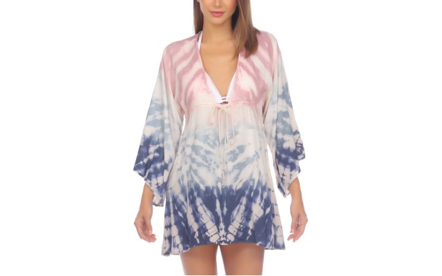  Tie-Dye Tunic Swim Cover-Up Women’s Swimsuit, Multi, Large