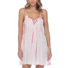 Raviya Tie-Dyed Dress Cover-Up, Pink Tie Dye, M