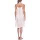  Tiered Striped Cover-Up Dress Women’s Swimsuit, White, S
