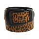  35MM Leopard-Print Leather Belt, Leopar- Medium